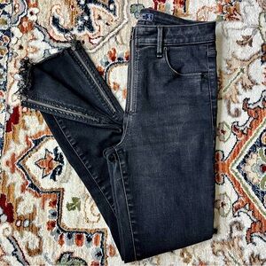 Abercrombie Fitch Black Denim Jeans High Rise Super Skinny Full Zipper Size 4/27